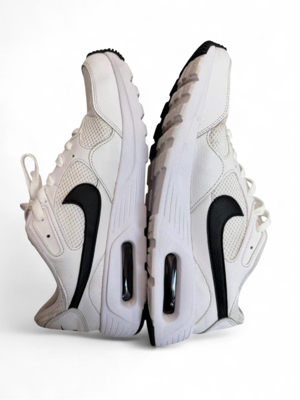 Nike White Air Max SC Sneakers with Black Swoosh - Picture 4 of 12